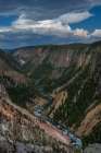 USA, Wyoming. Yellowstone River and Grand Canyon, Yellowstone National Park from Inspiration Point Art Print